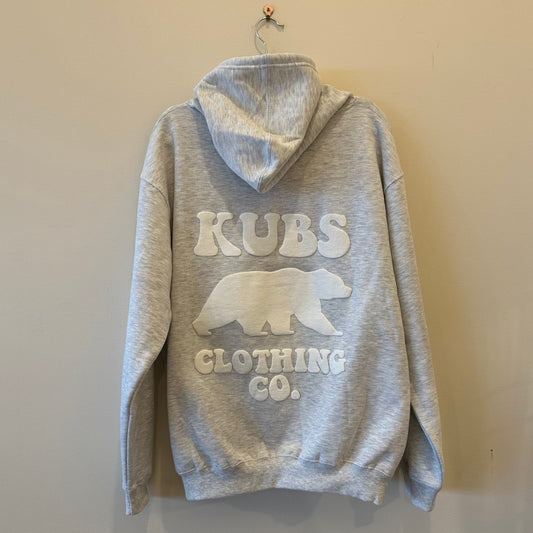 Puff Print Hoodie - Snow Grey