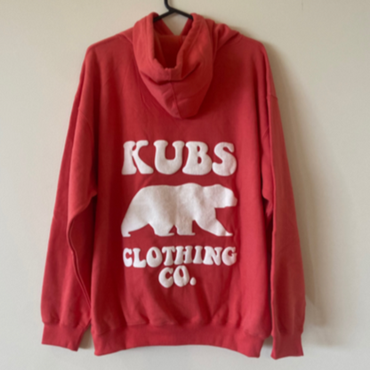 KUBS Puff Print Hoodie CORAL